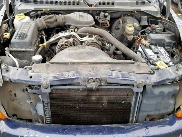 1B7GL22X5WS686500 - 1998 DODGE DAKOTA BLUE photo 7