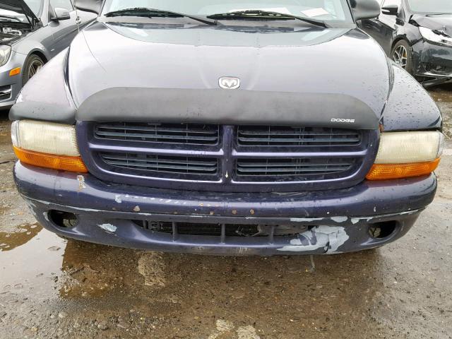 1B7GL22X5WS686500 - 1998 DODGE DAKOTA BLUE photo 9