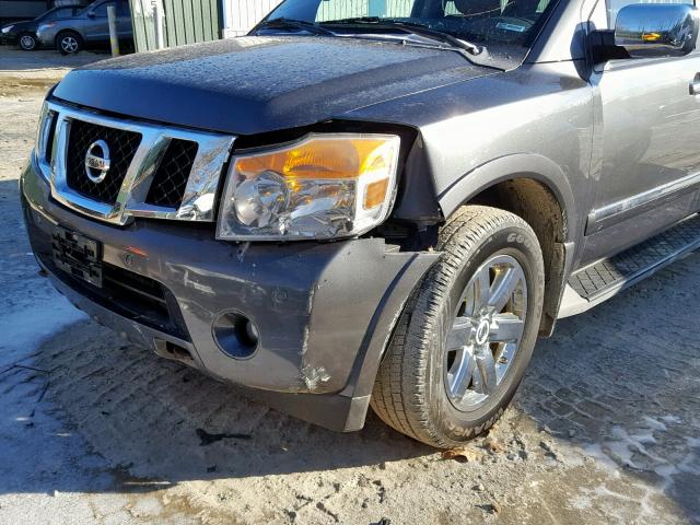 5N1AA0NC3AN619244 - 2010 NISSAN ARMADA SE GRAY photo 9