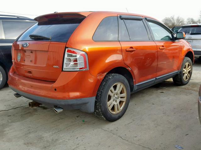 2FMDK38C68BA52959 - 2008 FORD EDGE SEL ORANGE photo 4