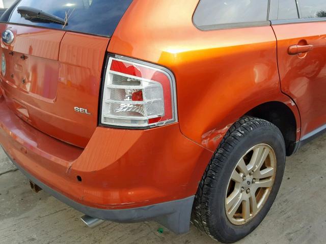 2FMDK38C68BA52959 - 2008 FORD EDGE SEL ORANGE photo 9