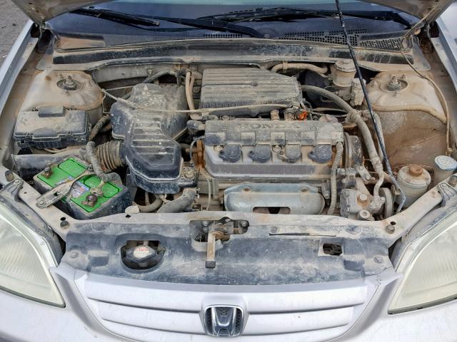 2HGES15132H562045 - 2002 HONDA CIVIC DX SILVER photo 7