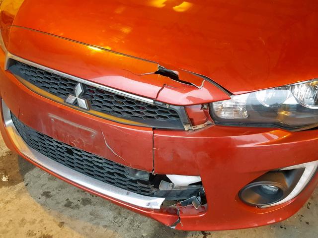 JA32U2FU5HU001506 - 2017 MITSUBISHI LANCER ES RED photo 9