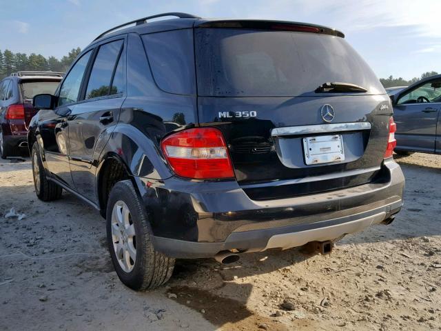 4JGBB86E16A002133 - 2006 MERCEDES-BENZ ML 350 BLACK photo 3