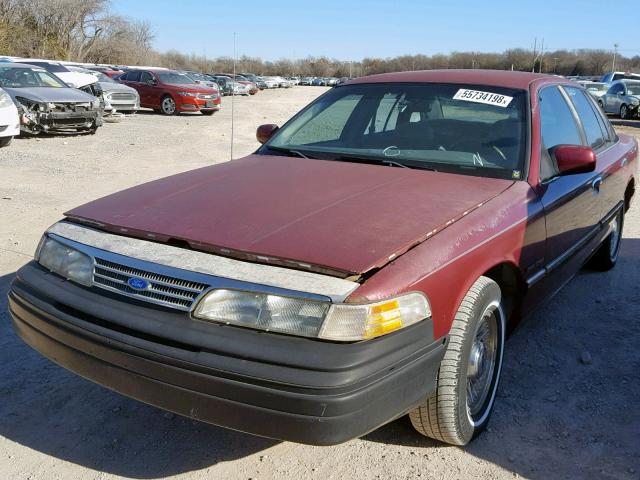 2FALP74W0PX139370 - 1993 FORD CROWN VICT RED photo 2