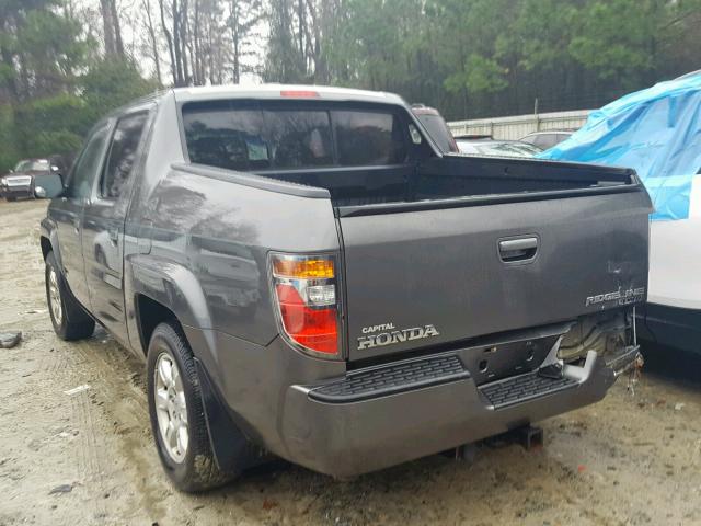 2HJYK16597H528997 - 2007 HONDA RIDGELINE GRAY photo 3