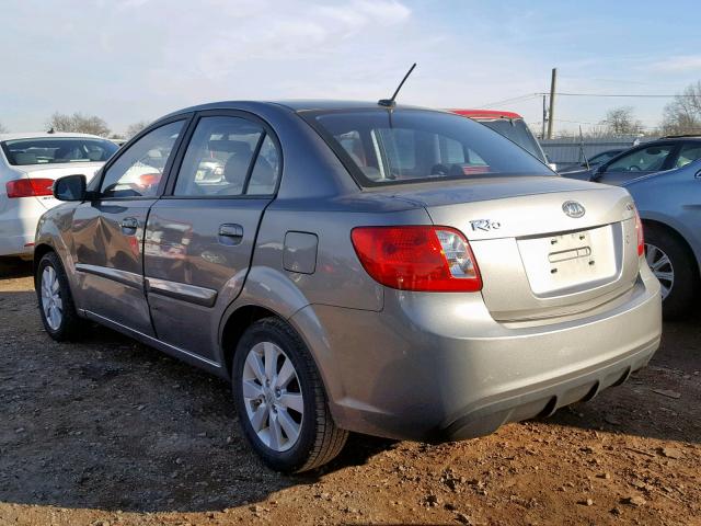 KNADH4A37A6665340 - 2010 KIA RIO LX SILVER photo 3