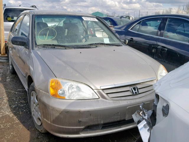 2HGES16361H924240 - 2001 HONDA CIVIC DX GOLD photo 1