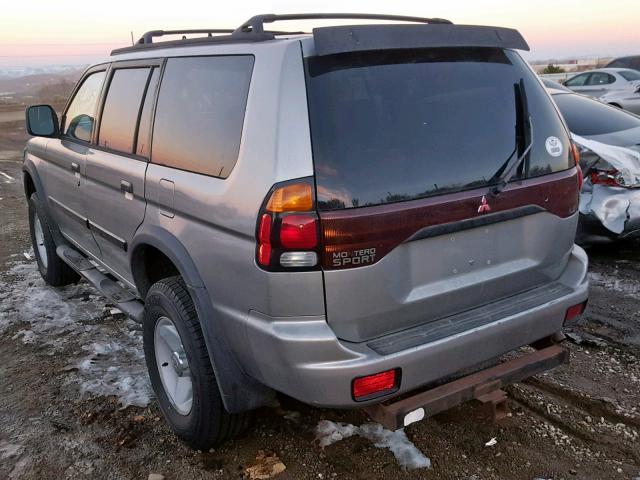 JA4MT31H6YP064474 - 2000 MITSUBISHI MONTERO SP GRAY photo 3