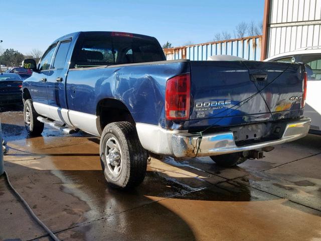 1D7KU28D54J261744 - 2004 DODGE RAM 2500 S BLUE photo 3