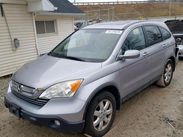 JHLRE48747C021690 - 2007 HONDA CR-V EXL SILVER photo 2