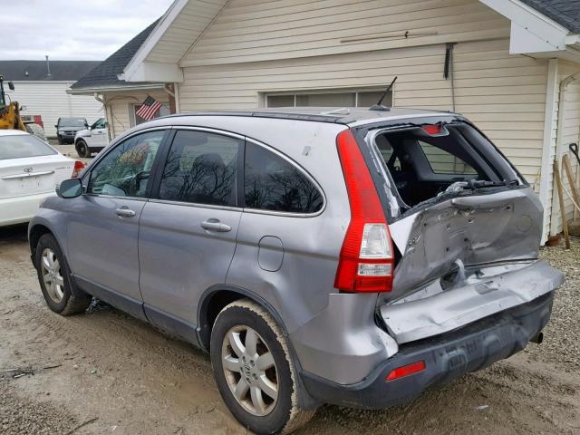 JHLRE48747C021690 - 2007 HONDA CR-V EXL SILVER photo 3