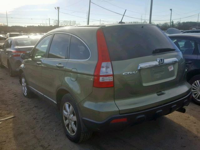 5J6RE38768L009530 - 2008 HONDA CR-V EXL GREEN photo 3