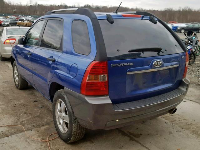 KNDJF724177326936 - 2007 KIA SPORTAGE L BLUE photo 3