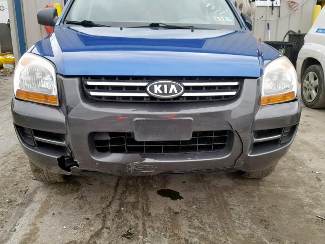 KNDJF724177326936 - 2007 KIA SPORTAGE L BLUE photo 9