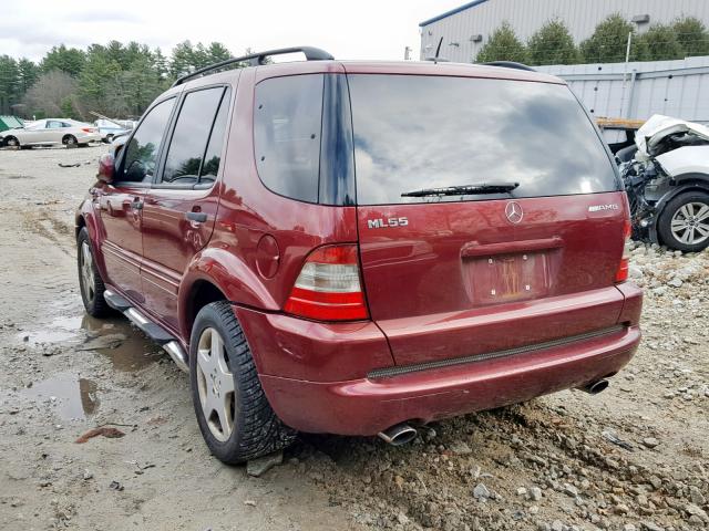 4JGAB74E5YA172426 - 2000 MERCEDES-BENZ ML 55 BURGUNDY photo 3