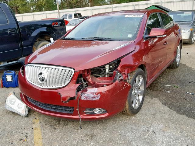 1G4GC5EG5AF218292 - 2010 BUICK LACROSSE C RED photo 2