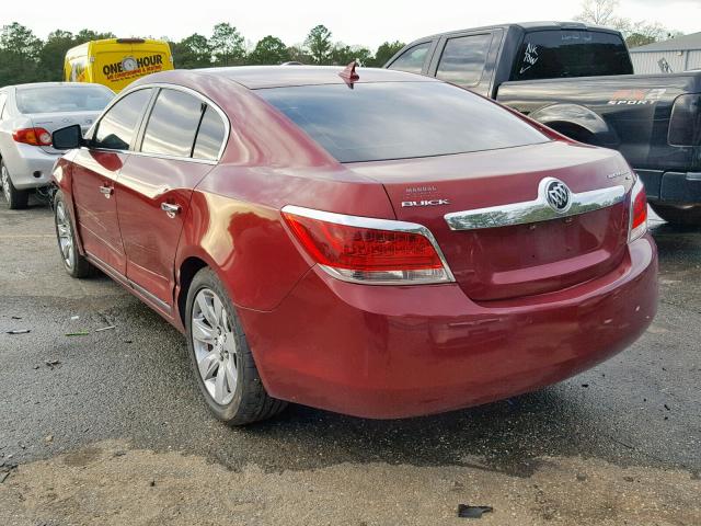 1G4GC5EG5AF218292 - 2010 BUICK LACROSSE C RED photo 3