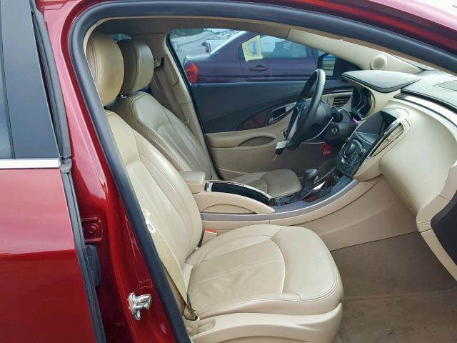 1G4GC5EG5AF218292 - 2010 BUICK LACROSSE C RED photo 5