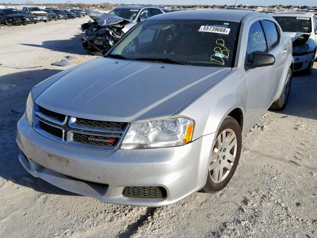 1B3BD4FB8BN541530 - 2011 DODGE AVENGER EX SILVER photo 2