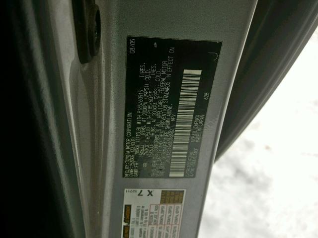 JTLKT324764038882 - 2006 TOYOTA SCION XB Сұр фото 10