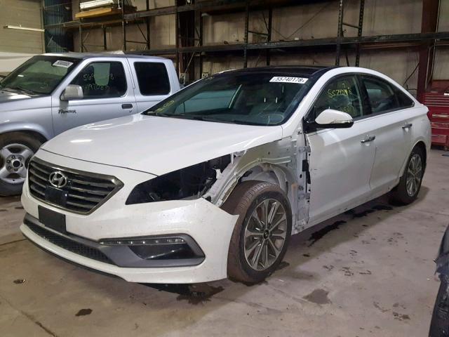 5NPE34AF3GH289928 - 2016 HYUNDAI SONATA SPO WHITE photo 2