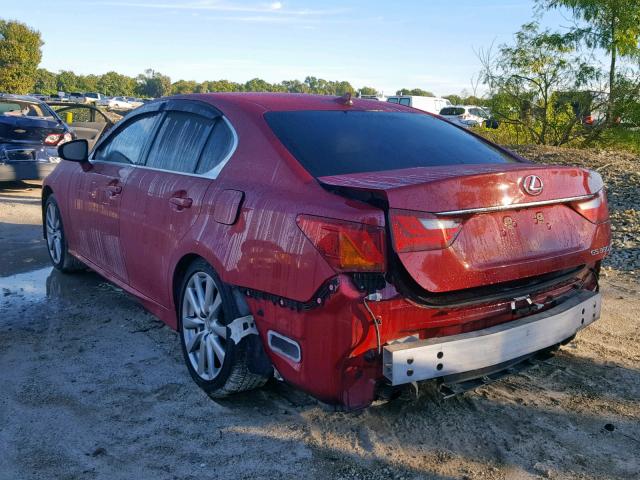 JTHBE1BL6D5004293 - 2013 LEXUS GS 350 RED photo 3