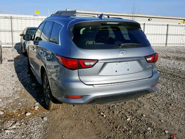 5N1DL0MM2KC500793 - 2019 INFINITI QX60 LUXE BLUE photo 3