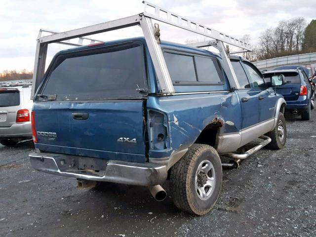 3D7KU28C64G203523 - 2004 DODGE RAM 2500 S BLUE photo 4