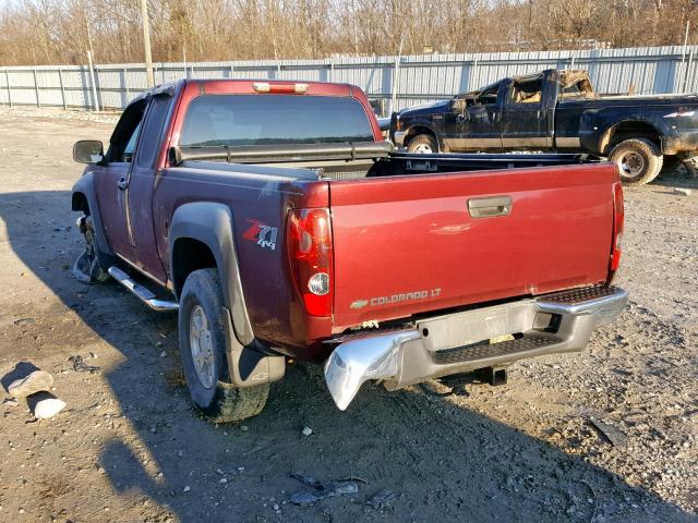 1GCDT19E078196420 - 2007 CHEVROLET COLORADO MAROON photo 3