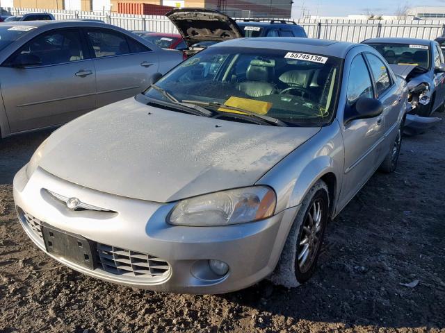 1C3EL56RX2N249576 - 2002 CHRYSLER SEBRING LX SILVER photo 2