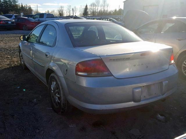 1C3EL56RX2N249576 - 2002 CHRYSLER SEBRING LX SILVER photo 3