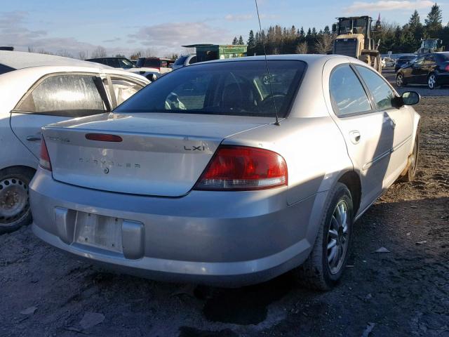 1C3EL56RX2N249576 - 2002 CHRYSLER SEBRING LX SILVER photo 4