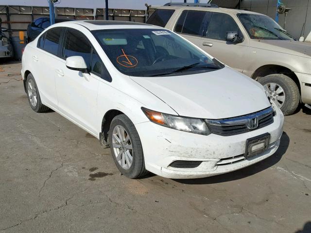 2HGFB2F98CH532281 - 2012 HONDA CIVIC EXL WHITE photo 1