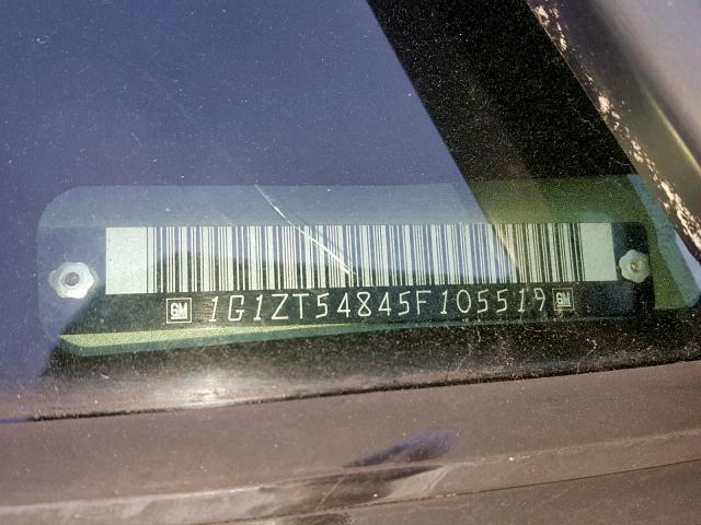 1G1ZT54845F105519 - 2005 CHEVROLET MALIBU LS 绿色 照片 10