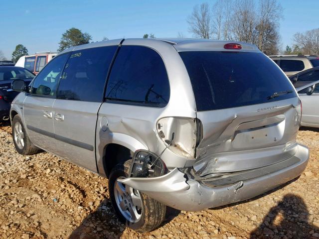 1D4GP45R65B252861 - 2005 DODGE CARAVAN SX SILVER photo 3