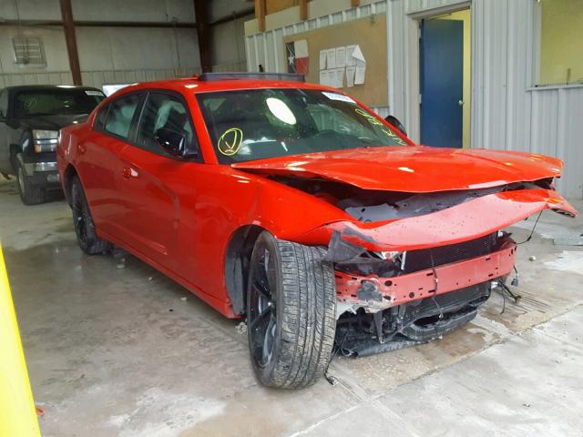 2C3CDXHG4JH277473 - 2018 DODGE CHARGER SX RED photo 1