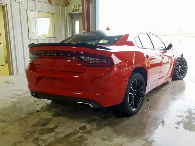 2C3CDXHG4JH277473 - 2018 DODGE CHARGER SX RED photo 4