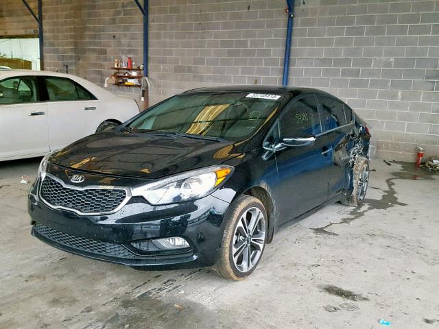 KNAFX4A87F5391965 - 2015 KIA FORTE EX BLACK photo 2