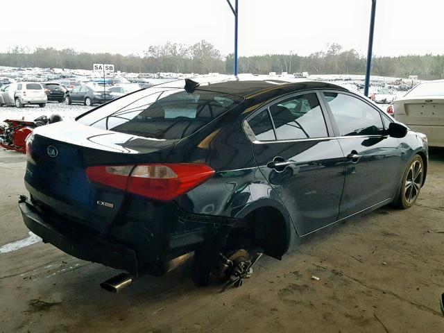 KNAFX4A87F5391965 - 2015 KIA FORTE EX BLACK photo 4