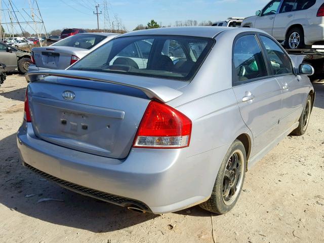 KNAFE121675002045 - 2007 KIA SPECTRA EX SILVER photo 4