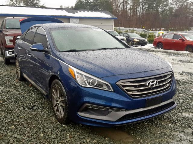 5NPE34AB0FH043348 - 2015 HYUNDAI SONATA SPO BLUE photo 1