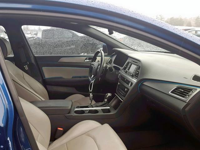 5NPE34AB0FH043348 - 2015 HYUNDAI SONATA SPO BLUE photo 5