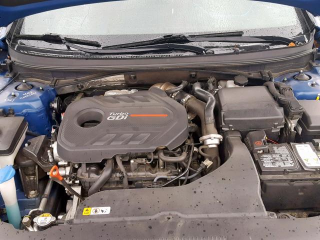 5NPE34AB0FH043348 - 2015 HYUNDAI SONATA SPO BLUE photo 7