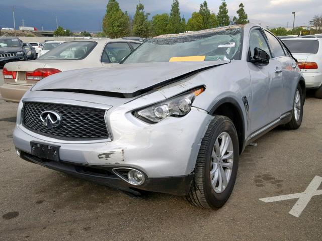 JN8CS1MW4HM415505 - 2017 INFINITI QX70 SILVER photo 2