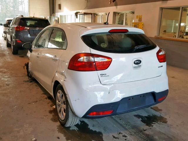 KNADN5A30D6113228 - 2013 KIA RIO EX WHITE photo 3