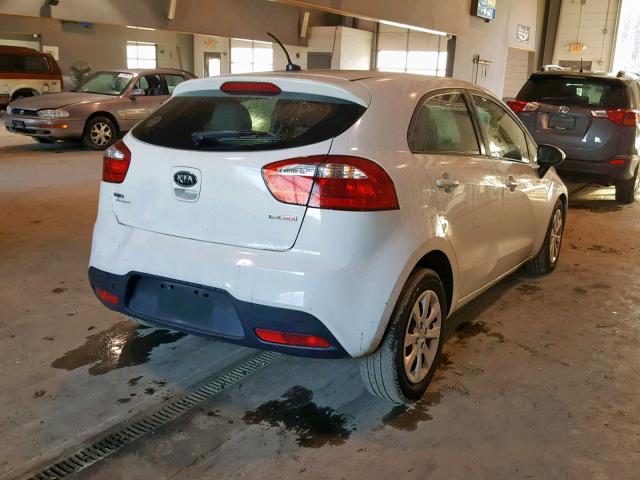 KNADN5A30D6113228 - 2013 KIA RIO EX WHITE photo 4