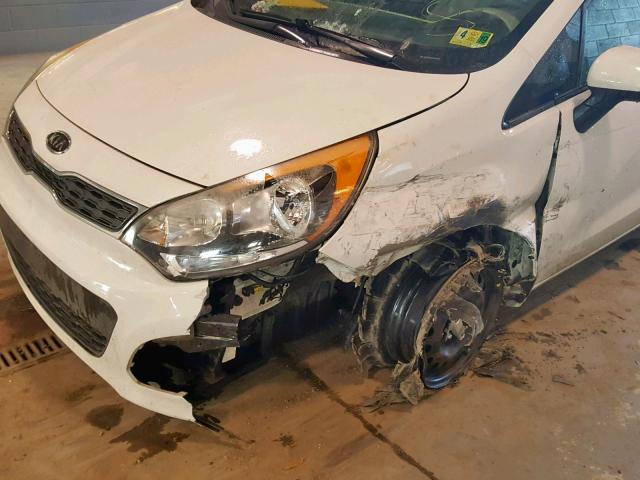 KNADN5A30D6113228 - 2013 KIA RIO EX WHITE photo 9