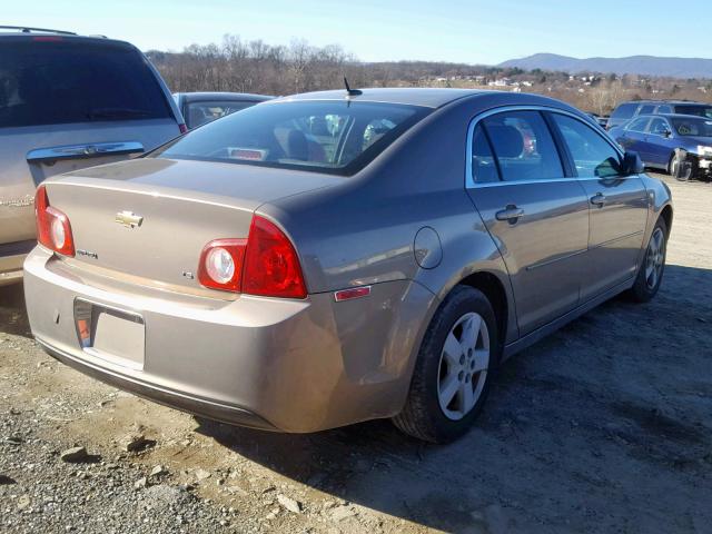 1G1ZG57B08F195185 - 2008 CHEVROLET MALIBU LS ნაცრისფერი ფოტო 4