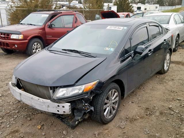 2HGFB2F95CH513865 - 2012 HONDA CIVIC EXL BLACK photo 2